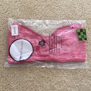 GoHeadbands pink headband with ponytail hole